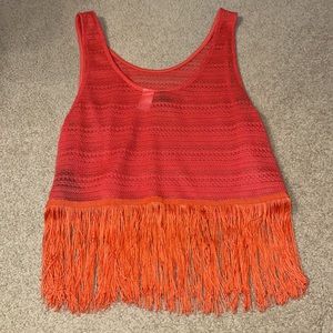 Fringe Cropped Shirt